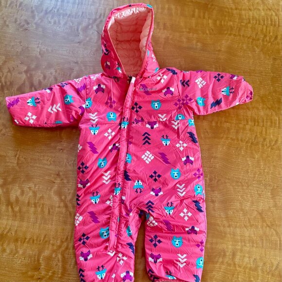 *USED ONCE* Columbia Powder Lite II Reversible Infant Snowsuit, 6–12 Months - Picture 7 of 9